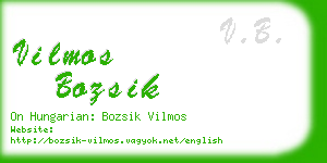 vilmos bozsik business card